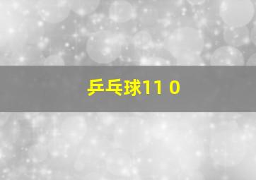 乒乓球11 0